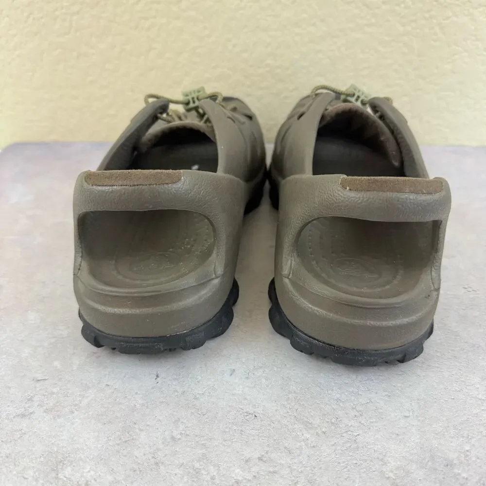 Crocs Trailbreak Hiking Sandals Womens 9 Mens 7 Green Water Shoes Closed Toe